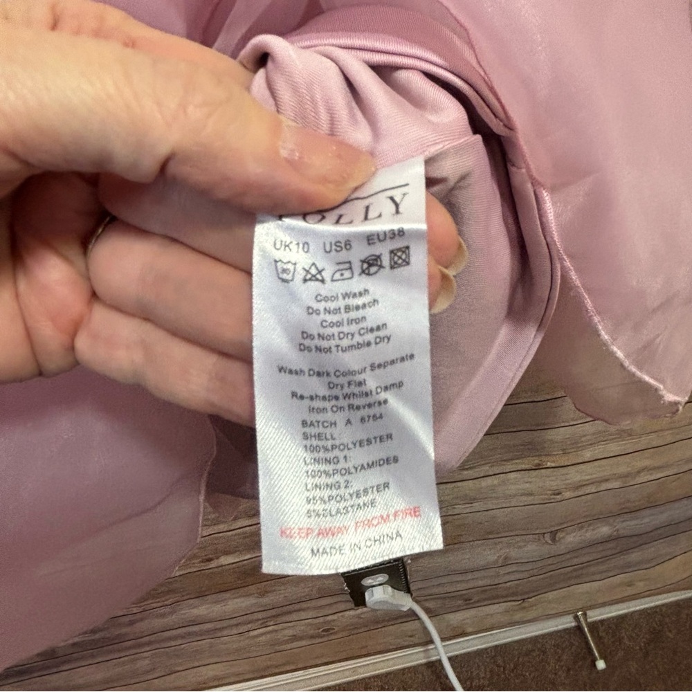 NWT Oh Polly Tulle Skirt Corset Mini Dress in Dusty Pink - 6 / Plus Cup - Picture 9 of 10